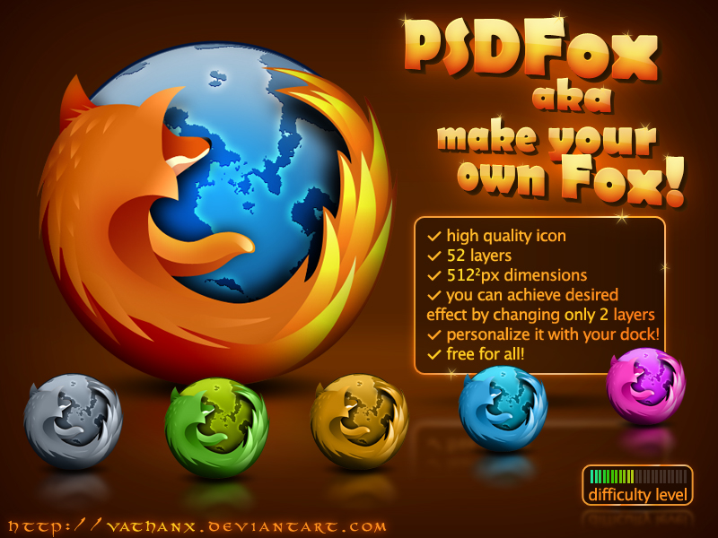 PSD иконки Firefox
