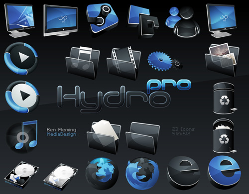 HydroPRO HP Dock Icon Set